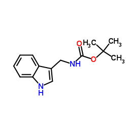 (1H-吲哚-3-甲基)氨基甲酸叔丁酯结构式