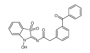2-(3-benzoylphenyl)-N-(3-hydroxy-1,1-dioxo-1,3-benzothiazol-2-ylidene)acetamide Structure
