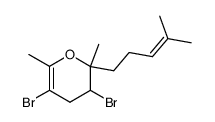 3,5-Dibromo-2,6-dimethyl-2-(4-methyl-pent-3-enyl)-3,4-dihydro-2H-pyran Structure