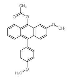 9-Anthracenol,2-methoxy-10-(4-methoxyphenyl)-, 9-acetate结构式