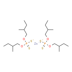 O,O'-bis(2-methylbutyl) hydrogen dithiophosphate, zinc salt Structure