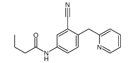 N-[3-cyano-4-(pyridin-2-ylmethyl)phenyl]butanamide结构式