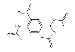 1-acetylamino-4-diacetoxymethyl-2-nitro-benzene Structure
