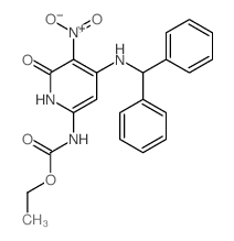 ethyl N-[4-(benzhydrylamino)-5-nitro-6-oxo-1H-pyridin-2-yl]carbamate结构式