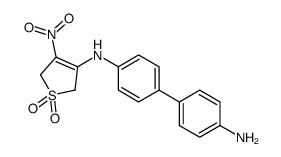 N-[4-(4-aminophenyl)phenyl]-4-nitro-1,1-dioxo-2,5-dihydrothiophen-3-amine结构式