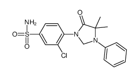 3-chloro-4-(4,4-dimethyl-5-oxo-3-phenylimidazolidin-1-yl)benzenesulfonamide Structure