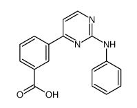 3-(2-苯基氨基-嘧啶-4-基)苯甲酸结构式