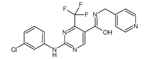 2-(3-chloroanilino)-N-(pyridin-4-ylmethyl)-4-(trifluoromethyl)pyrimidine-5-carboxamide Structure