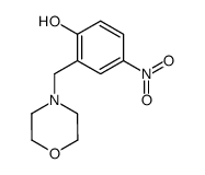 4-nitro-2-(N-morpholinomethyl)phenol Structure