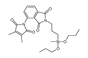 3-(2,5-dihydro-3,4-dimethyl-2,5-dioxo-1H-pyrrol-1-yl)-N-[3-(methyldipropoxysilyl)propyl]phthalimide结构式