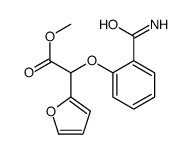 methyl alpha-[2-(aminocarbonyl)phenoxy]furan-2-acetate structure