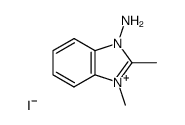 1,2-dimethyl-3-aminobenzimidazolium iodide Structure