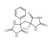 5-[(2,5-dioxo-4-phenyl-imidazolidin-4-yl)methyl]-5-methyl-imidazolidine-2,4-dione Structure