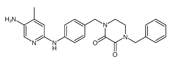 1-[[4-[(5-amino-4-methylpyridin-2-yl)amino]phenyl]methyl]-4-benzylpiperazine-2,3-dione结构式