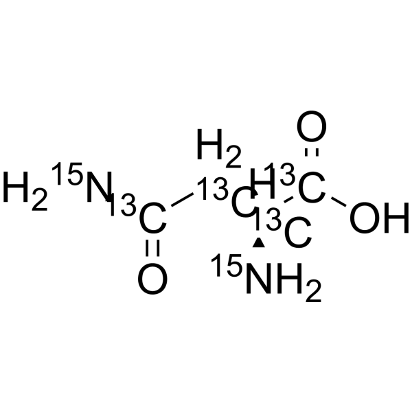 L-Asparagine-13C4,15N2结构式