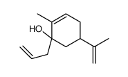 2-methyl-5-prop-1-en-2-yl-1-prop-2-enylcyclohex-2-en-1-ol Structure