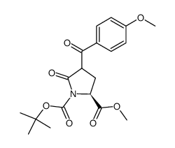 (S)-4-(4-Methoxy-benzoyl)-5-oxo-pyrrolidine-1,2-dicarboxylic acid 1-tert-butyl ester 2-methyl ester Structure