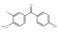 4-溴-3-氟-4-甲基苯甲酮结构式