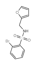 2-溴-N-(呋喃-2-基甲基)苯磺酰胺结构式