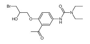 3-[3-ACETYL-4-(3-BROMO-2-HYDROXYPROPOXY)PHENYL]-1,1-DIETHYLUREA结构式
