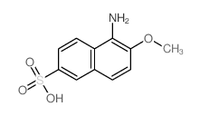 2-Naphthalenesulfonicacid, 5-amino-6-methoxy- Structure