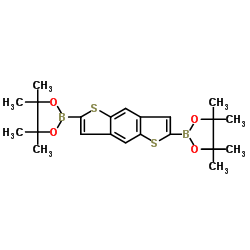 Benzo[1,2-b:4,5-b']dithiophene, 2,6-bis(4,4,5,5-tetramethyl-1,3,2-dioxaborolan-2-yl) Structure