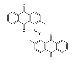 2,2'-dimethyl-1,1'-disulfanediyl-di-anthraquinone Structure