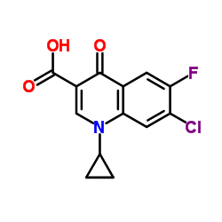 7-Chloro-1-cyclopropyl-6-fluoro-4-oxo-1,4-dihydroquinoline-3-carboxylic acid structure