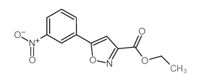 5-(3-硝基苯基)异噁唑-3-甲酸乙酯结构式