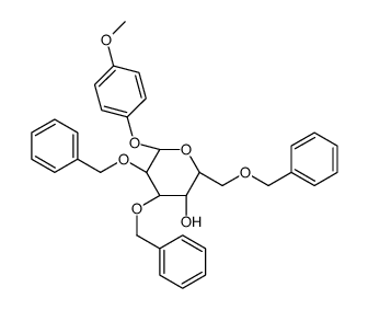 4-甲氧基苯基-2,3,6-三-O-苄基-β-D-半乳糖吡喃糖苷结构式