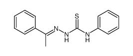 (E)-N-phenyl-2-(1-phenylethylidene)hydrazinecarbothioamide结构式