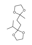 2-isopropyl-2-(2-(2-methyl-1,3-dioxolan-2-yl)ethyl)-1,3-dioxolane结构式