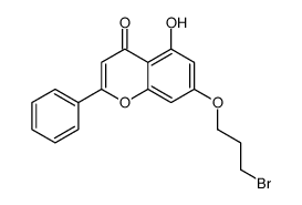 7-(3-bromopropoxy)-5-hydroxy-2-phenylchromen-4-one Structure