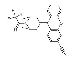 9-[8-(2,2,2-Trifluoro-acetyl)-8-aza-bicyclo[3.2.1 ]oct-3-ylidene]-9H-xanthene-3-carbonitrile Structure