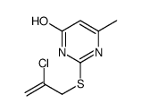 2-(2-chloroprop-2-enylsulfanyl)-6-methyl-1H-pyrimidin-4-one结构式