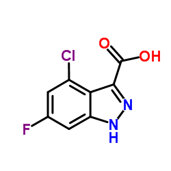 4-Chloro-6-fluoro-1H-indazole-3-carboxylic acid Structure