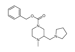 4-METHYL-3-PYRROLIDIN-1-YLMETHYL-PIPERAZINE-1-CARBOXYLICACIDBENZYLESTER Structure