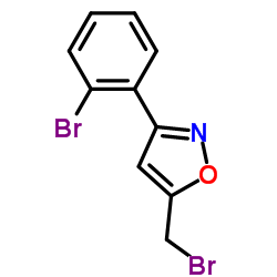 5-溴甲基-3-(2-溴苯基)异噁唑结构式