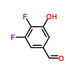 3,4-二氟-5-羟基苯甲醛结构式