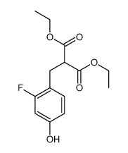 diethyl 2-[(2-fluoro-4-hydroxyphenyl)methyl]propanedioate结构式