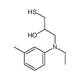 1-(N-ethyl-3-methylanilino)-3-sulfanylpropan-2-ol结构式
