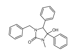 1-benzyl-4-hydroxy-3-methyl-4,5-diphenylimidazolidin-2-one结构式