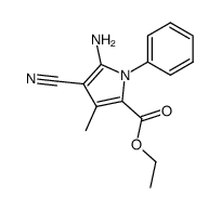 5-Amino-4-cyano-3-methyl-1-phenyl-pyrrol-2-carbonsaeure-ethylester Structure