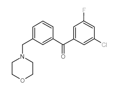 3-CHLORO-5-FLUORO-3'-MORPHOLINOMETHYL BENZOPHENONE Structure