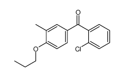 (2-chlorophenyl)-(3-methyl-4-propoxyphenyl)methanone结构式