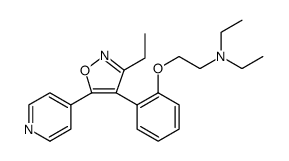 Ethanamine, N,N-diethyl-2-[2-[3-ethyl-5-(4-pyridinyl)-4-isoxazolyl]phenoxy] Structure