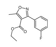 Ethyl 3-(3-fluorophenyl)-5-methyl-1,2-oxazole-4-carboxylate Structure