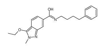 3-ethoxy-2-methyl-N-(4-phenylbutyl)indazole-6-carboxamide结构式