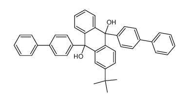 9,10-di(4-phenylphenyl)-2-tert-butyl-9,10-dihydroxy-9,10-dihydroanthracene结构式