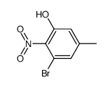 3-bromo-5-methyl-2-nitrophenol结构式